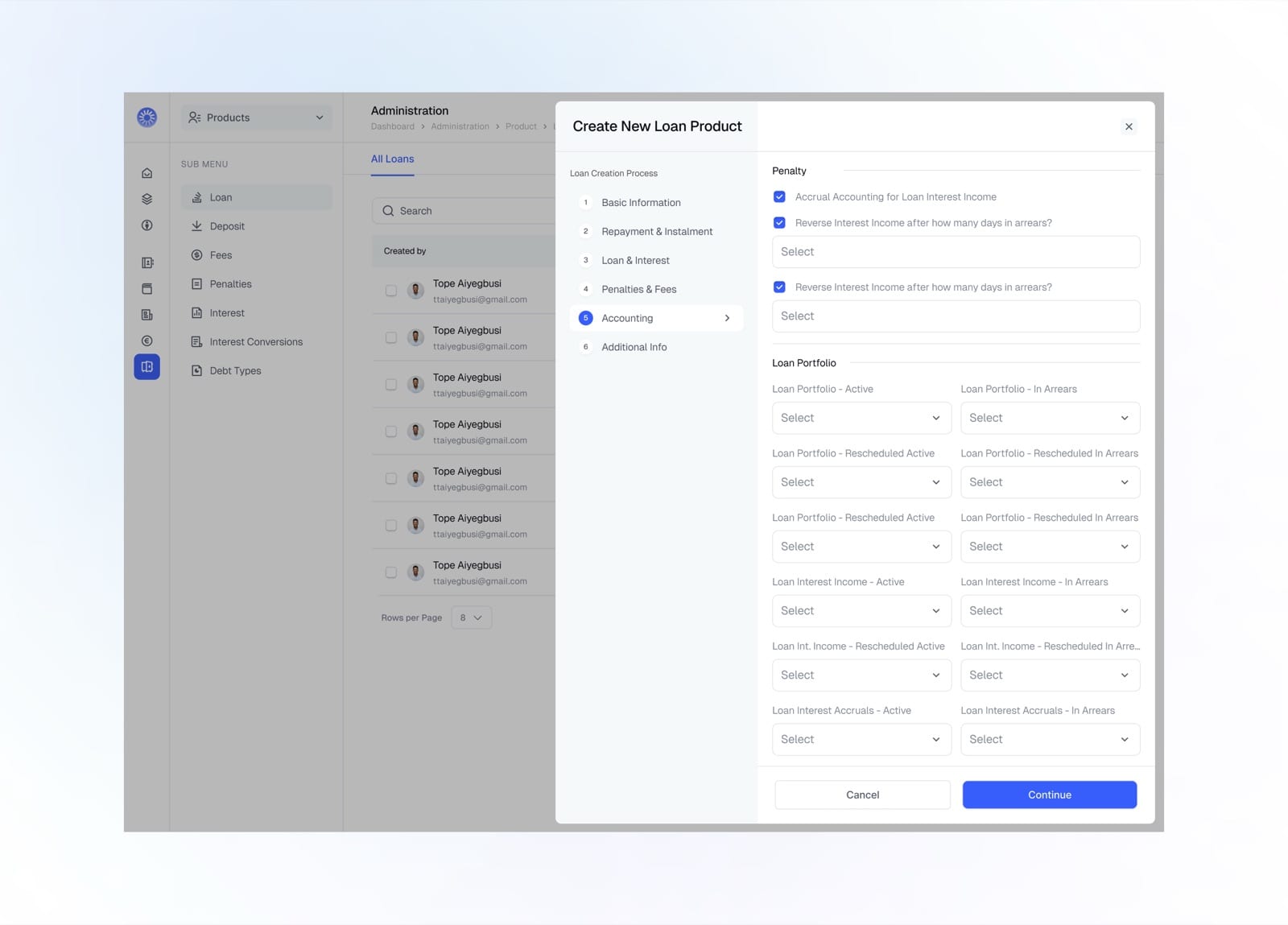 Create Loan Products 4