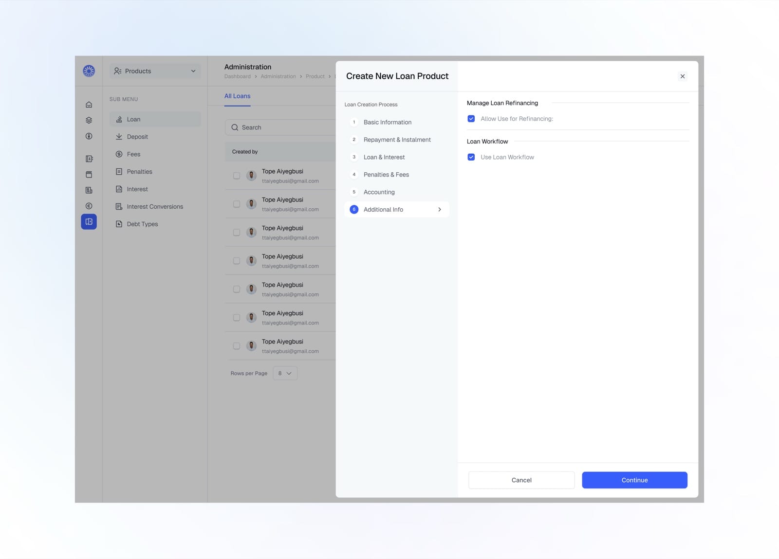 Create Loan Products 5