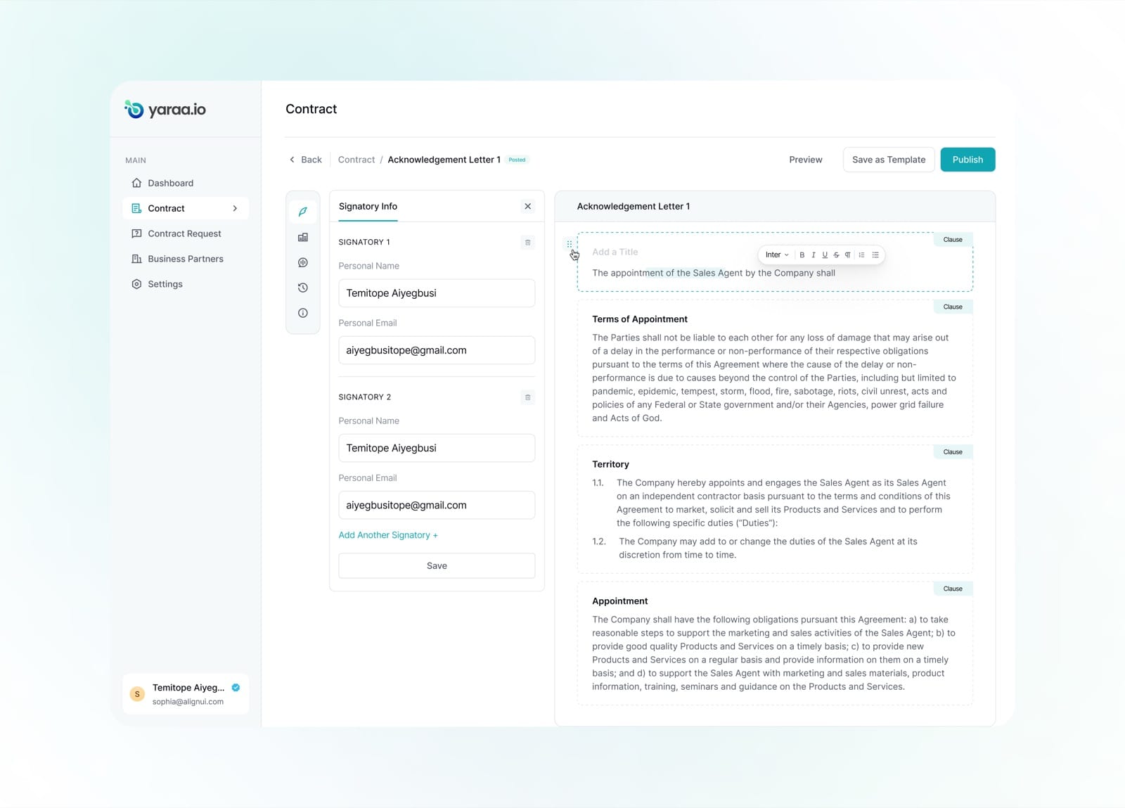 Contract Details 1
