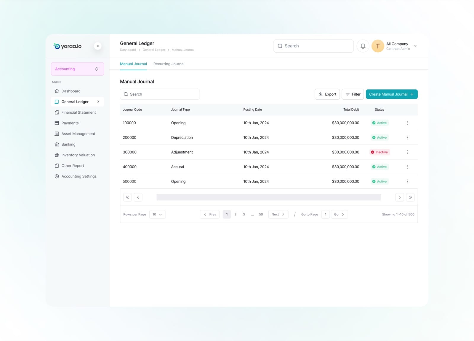 Create General Ledger 1